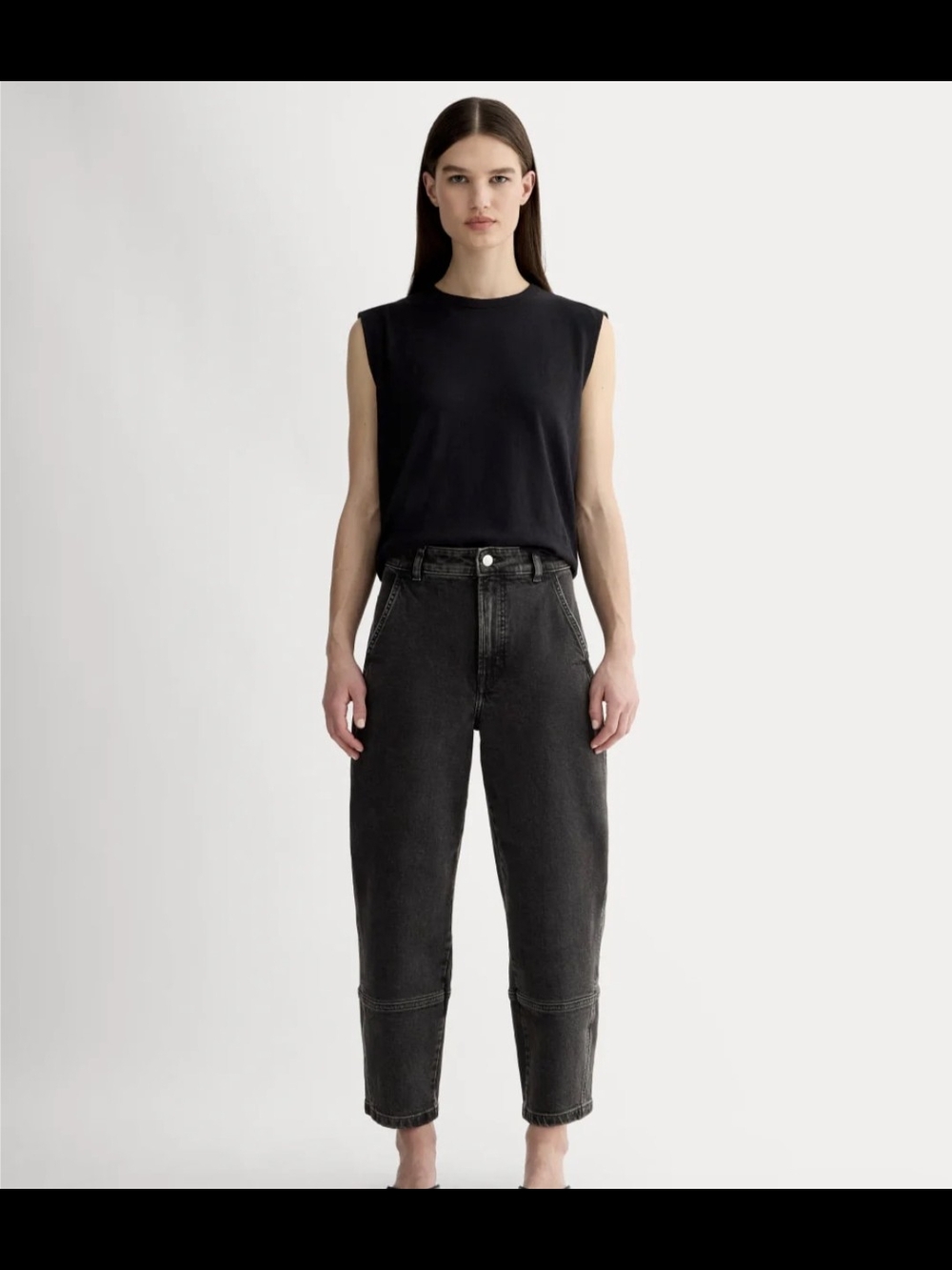 Everlane Utility Barrel Jeans Size 10 Washed Black